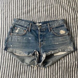 Girlfriend denim shorts